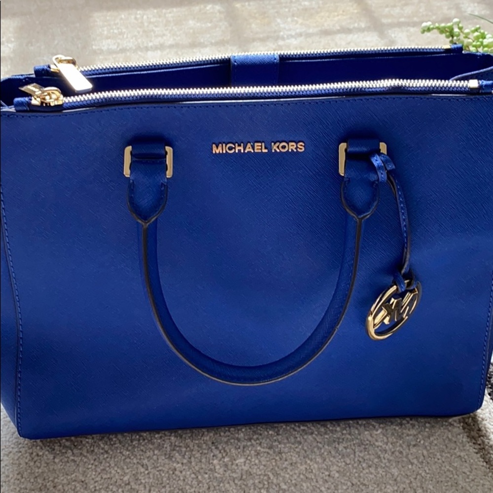 Blue Michael Kors Handbag